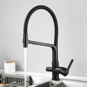 Խոհանոցի ծորակ ճկվող, ֆիլտրով HANSEN HL15075-CC Սև (ԿՈԴ 13701)