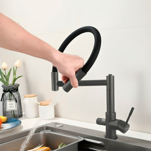 Խոհանոցի ծորակ ճկվող, ֆիլտրով HANSEN PRO HL15090-P Գրաֆիտ (ԿՈԴ 15247)