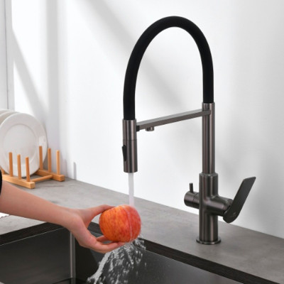 Խոհանոցի ծորակ ճկվող, ֆիլտրով GANZER GZ07127-Q Գրաֆիտ (ԿՈԴ 15250)