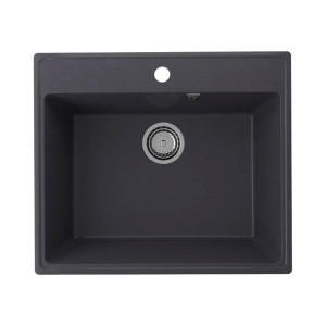Խոհանոցի լվացարան ULGRAN FORTE 580-08 Փայլուն սև, 580х500х200 մմ (ԿՈԴ 15305)