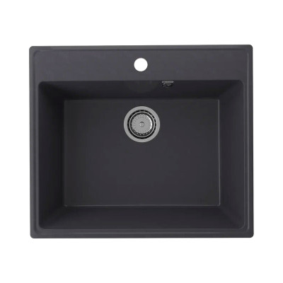 Խոհանոցի լվացարան ULGRAN FORTE 580-08 Փայլուն սև, 580х500х200 մմ (ԿՈԴ 15305)