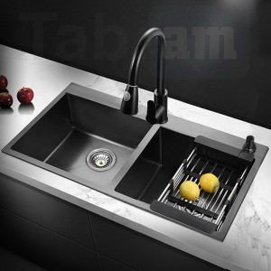 Խոհանոցի լվացարան 800x450 մմ Գրաֆիտ (ԿՈԴ 16626)