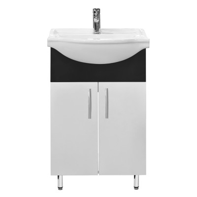 Լվացարան պահարանով Decora Real 56 PVC, 550x460x720 մմ Ջրակայուն Սև (ԿՈԴ 13434)