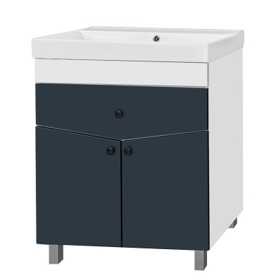 Լվացարան պահարանով Hestia 75 PVC ZT-8057, 755x460x900 մմ Ջրակայուն Գրաֆիտ (ԿՈԴ 13470)
