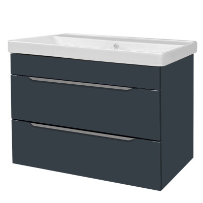 Լվացարան պահարանով կախովի Yukon-80 PVC, 800x480x620 մմ Ջրակայուն Գրաֆիտ (ԿՈԴ 13477)