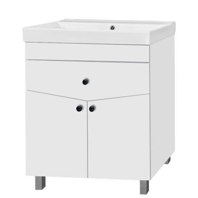 Լվացարան պահարանով Hestia 75 PVC ZT-8057, 755x460x900 մմ Ջրակայուն Սպիտակ (ԿՈԴ 13473)