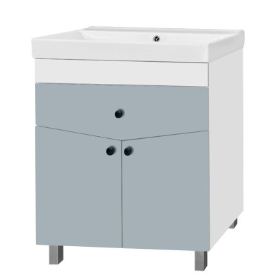 Լվացարան պահարանով Hestia 75 PVC ZT-8057, 755x460x900 մմ Ջրակայուն Մոխրագույն (ԿՈԴ 13476)