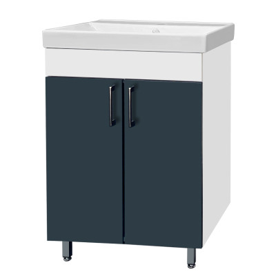 Լվացարան պահարանով Hestia 60 PVC ZT-8056, 600x465x895 մմ Ջրակայուն Գրաֆիտ (ԿՈԴ 13478)