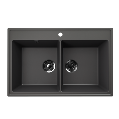 Խոհանոցի լվացարան ULGRAN Ruma 780-09 քվարցե, ասֆալտ 780х510 մմ (ԿՈԴ 14518)