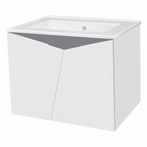 Լվացարան պահարանով կախովի Poda 228, 645x450x500 մմ Ջրակայուն, Սպիտակ (ԿՈԴ 14620)