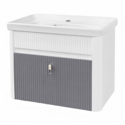 Լվացարան պահարանով կախովի Poda 116, 610x420x500 մմ Ջրակայուն, Սպիտակ/Մոխրագույն (ԿՈԴ 14873)