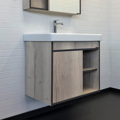 Լվացարան պահարանով կախովի Comforty Вена 70, Адриана 70, 700x455x620 մմ Կաղնի ծխագույն 64666 (ԿՈԴ 15260)