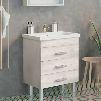 Լվացարան պահարանով Comforty Naples 70Н լվացարան Como 70 Սպիտակ կաղնի 700x460x820մմ (ԿՈԴ 16782)