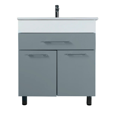 Լվացարան պահարանով Decora Quadro 75 PVC Մոխրագույն 750x460x850մմ (ԿՈԴ 16784)