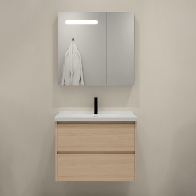 Պահարան լվացարանով կախովի GEMMA JJ0722-60 (MDF) 600x500x520 մմ և LED հայելի դարակով (ԿՈԴ 13683)