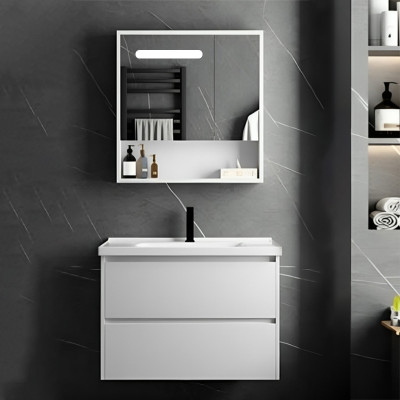 Պահարան լվացարանով կախովի GEMMA JJ0723-60W (MDF) 600x500x520 մմ և LED հայելի դարակով (ԿՈԴ 13686)