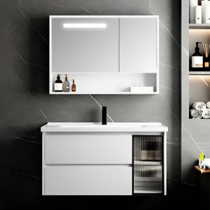 Պահարան լվացարանով կախովի GEMMA JJ0723-80W (MDF) 800x500x515 մմ և LED հայելի դարակով (ԿՈԴ 13687)