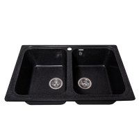 Խոհանոցի լվացարան GranAlliance G-53 Սև, 780х495х215 մմ (ԿՈԴ 13075)