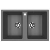 Խոհանոցի լվացարան ULGRAN U-608-343 Անտրացիտ 770 х 500 մմ (ԿՈԴ 13019)