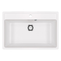 Խոհանոցի լվացարան ULGRAN U-600-341, 760х510 մմ Սպիտակ (ԿՈԴ 8692)