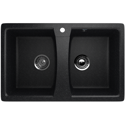 խոհանոցի լվացարան ULGRAN U-402-308, Սև, 770 х 495 մմ (ԿՈԴ 7173)