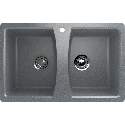 խոհանոցի լվացարան ULGRAN U-402-309, Մուգ մոխրագույն, 770 х 495 մմ (ԿՈԴ 7174)