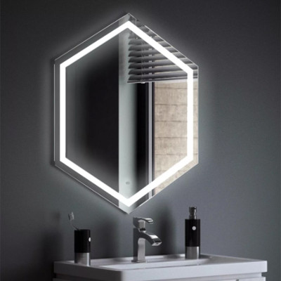 Հայելի Led լուսավորմամբ սենսորային անջատիչով LS-01ORG Վեցանկյուն, 600x600 մմ (ԿՈԴ 7392)