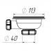 Ելք լվացարանի համար Aquant NV250-40-MR 3-1/2″(Ø40) (ԿՈԴ 12394)