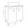 Լվացարան պահարանով Betta 01-5023-60, 590x500x850 մմ, Ջրակայուն Մոխրագույն-սպիտակ (ԿՈԴ 9921)
