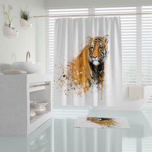 Վարագույր գորգով լոգարանի համար Tropik home TIGER 180x200 սմ (ԿՈԴ 7531)