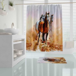 Վարագույր գորգով լոգարանի համար Tropik home Horses 180x200 սմ (ԿՈԴ 7537)